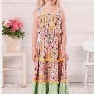 Matilda jane girls  tell me more maxi dress kids size 8 new with tags